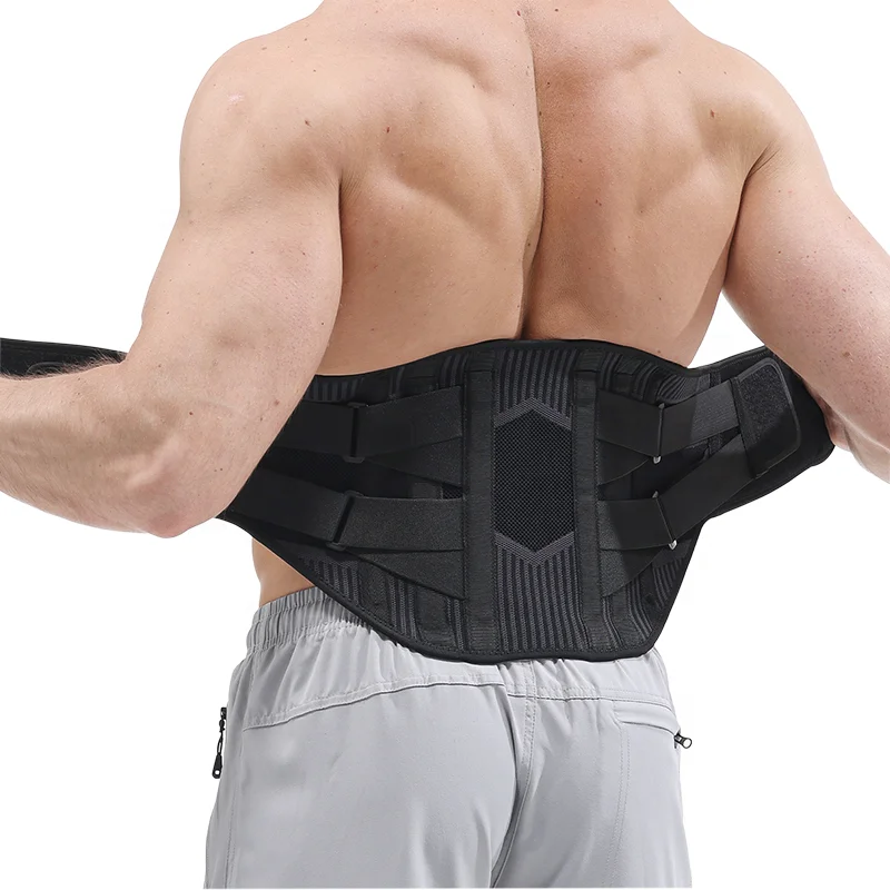 Best Selling Customized Medical Working Men Breathable 4 Alunumum Stabilizers Back Pain Waist Back Brace Lumbar Support Belt