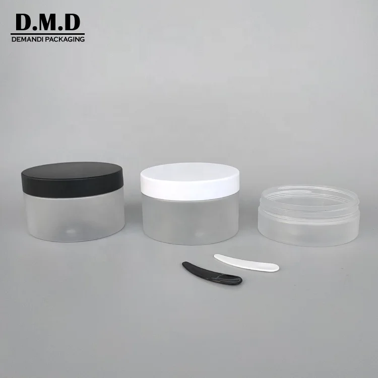 150ml frosted 500 grams 250grams 300 ml empty clear low profile wide mouth  PET  body butter 8oz plastic jar with screw lid