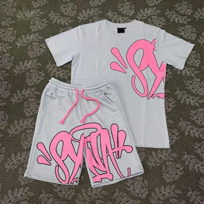 DCY 2024 New Products Smiling Expression 2 Piece Short Sleeve Shorts Set,Custom Men Short Sets Two Piece