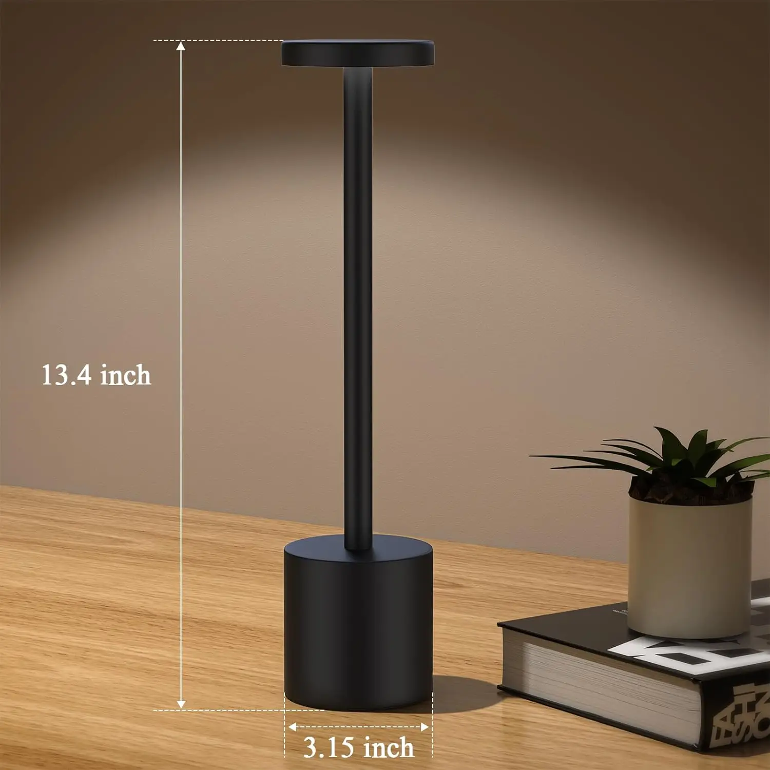 Creative Led Table Lamp Cordless Desk Lamps Rechargeable Portable Restaurant Luxury Modern Romantic Dinner Light Table Desk Lamp