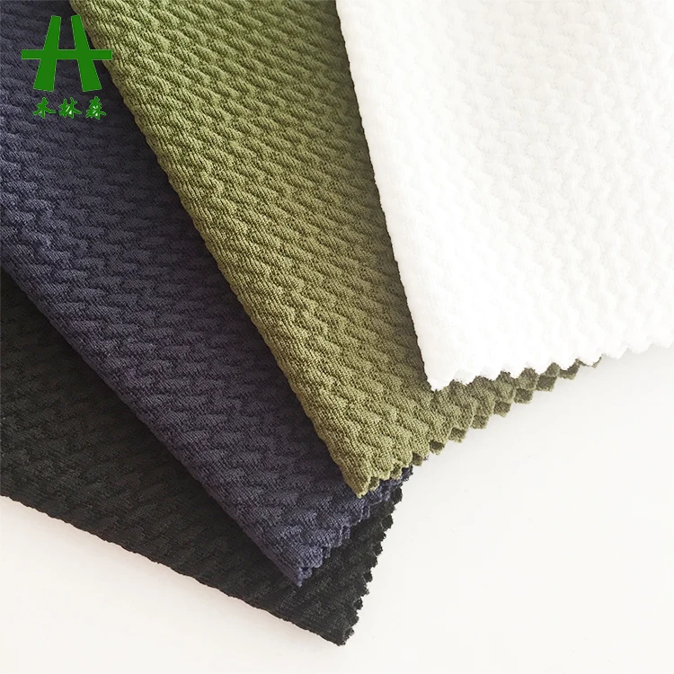 Mulinsen Textile Polyester Spandex Jacquard Bullet Fabric 4 Way Stretch Fabric