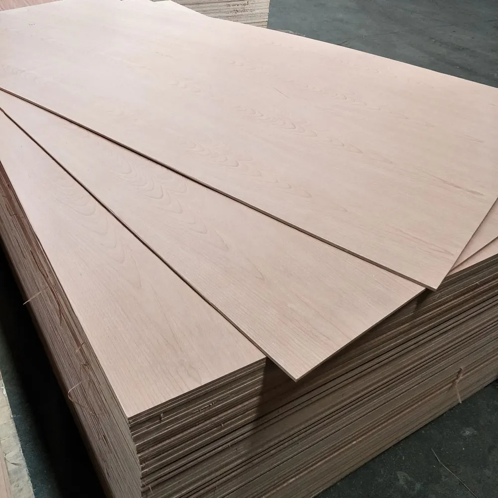 Cheap Commercial Veneer Faced Blockboards / Block Board Red Oak Plywood For Wardrobe