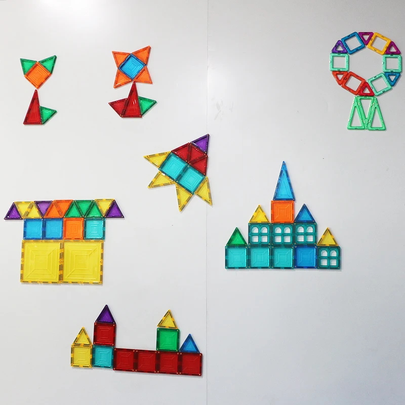 Wholesale OEM Building Tiles Magnetic tile play and learn Toys Magnetic tile kit For Children