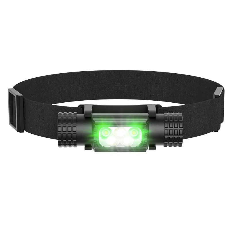 Camping Hiking Rechargeable Bright Headlamp Waterproof Custom Laser Logo Aluminum Headlamps Led