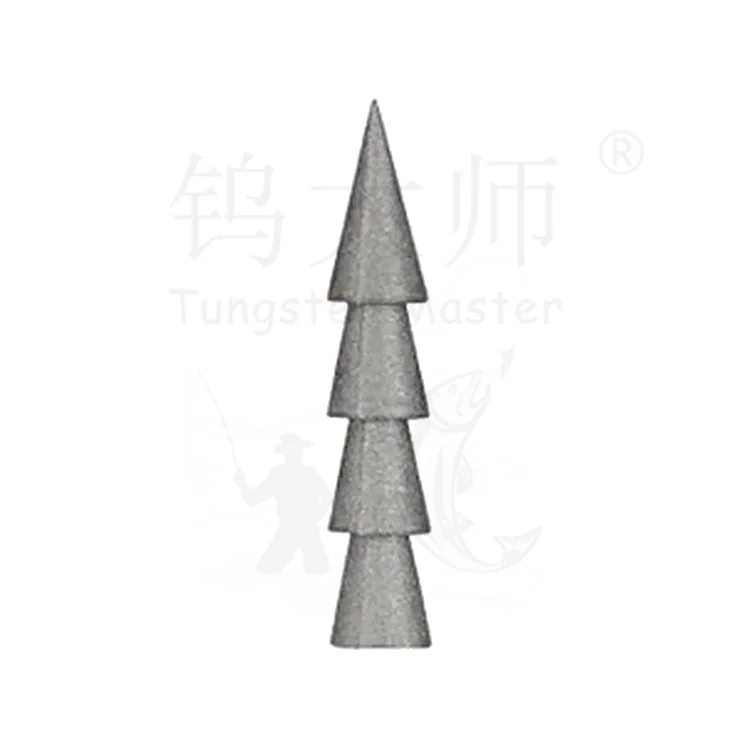 Hot selling professional manufacturer tungsten fishing weight, tungsten pagoda nail shape weight sinkers