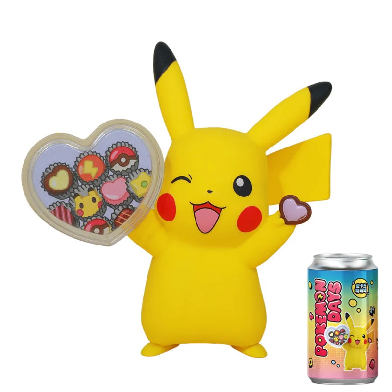 Hot Selling Can Pokemoned Boxes Anime Pokemoned Pika Anime Heart Pokemoned Picachu Action Figures Kids Boys Girls Toys