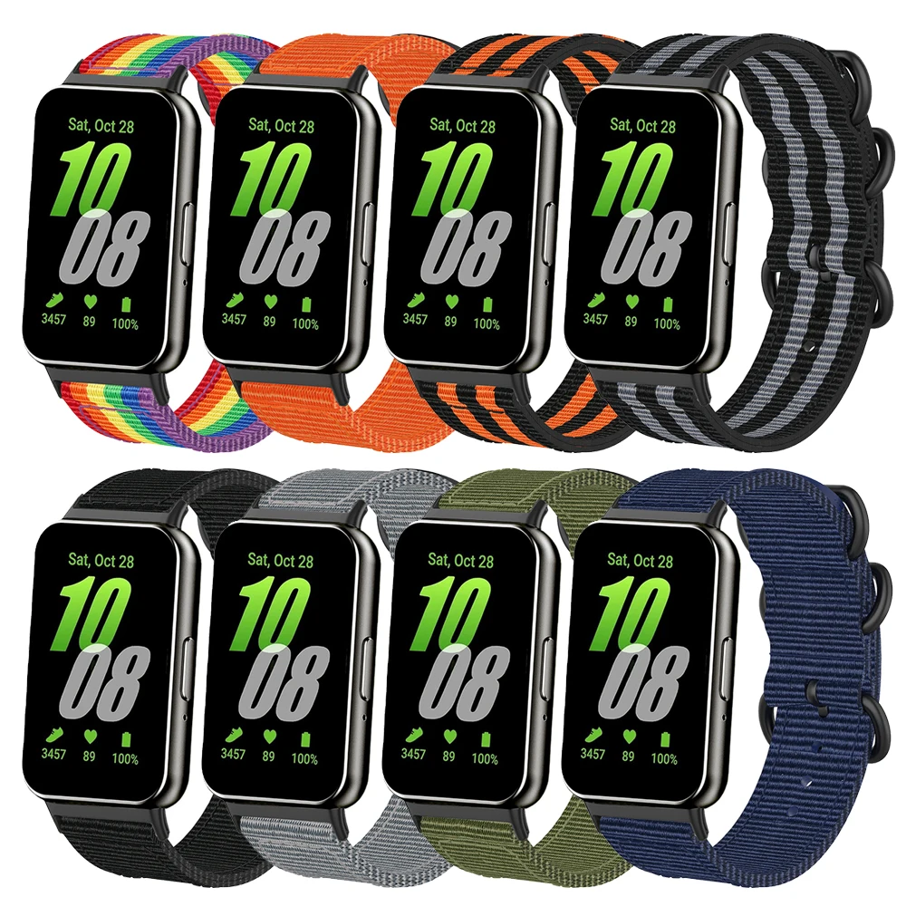Tschick New Nylon Watch Strap For Samsung Galaxy Fit3 Band Accessories Soft Canvas Wristband For Fit 3 SM-R390 Strip Watchband