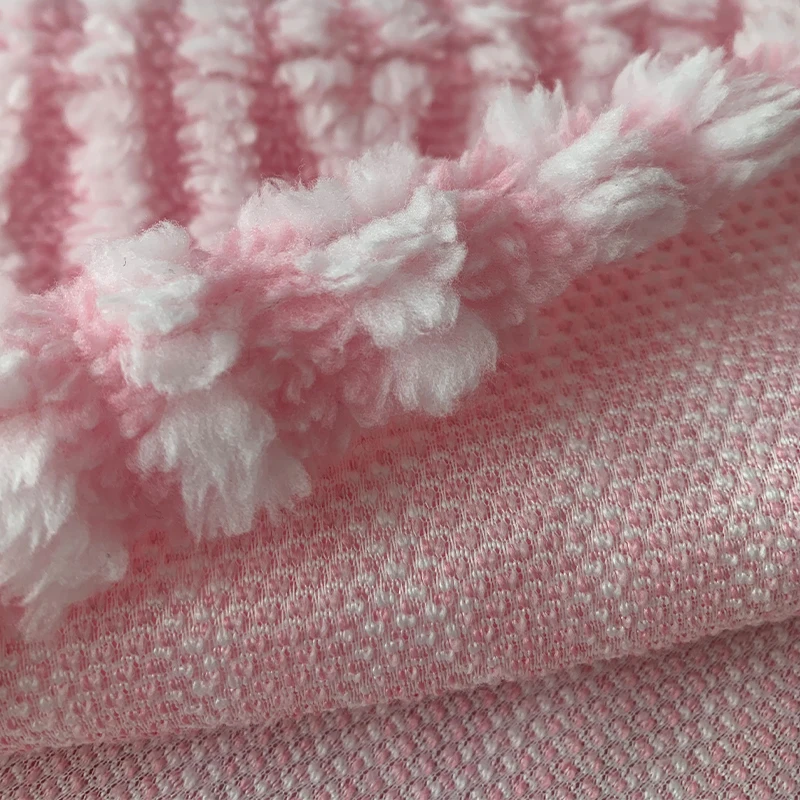 Wholesale Emboss Knit Baby Cotton Soft Stocklot Polyester Twill Fabric