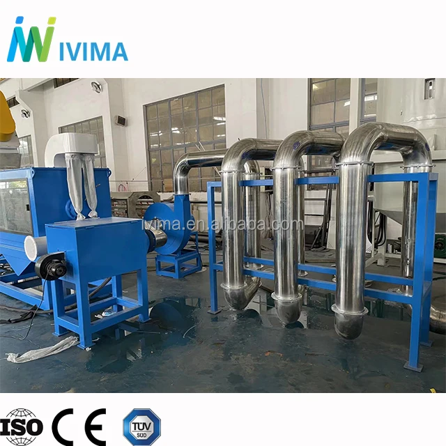 Ivima 300-2000kg per hour waste plastic PP PE film bags recycling machine washing line with factory price for sale
