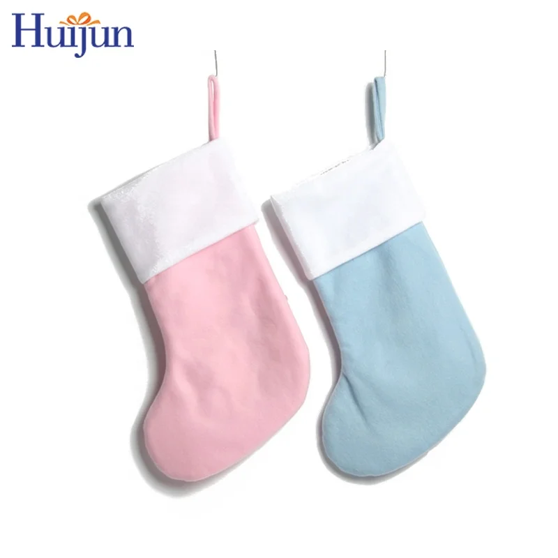 2021 Lovely 16 inch Soft Fleece Baby Christmas 3D Bear With Star Stocking Wholesale Gift Bag Baby First Xmas Tree Decorations