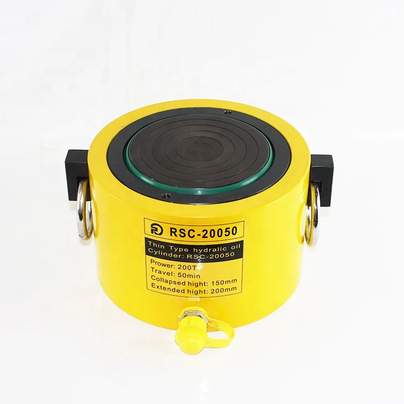 200t RSC-20050 heavy duty short type single acting oil seal hollow bottle truck hydraulic cylinder jack for engineering