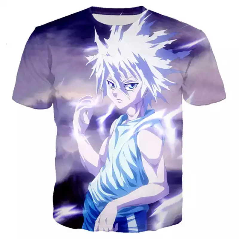 2023 New Design Wholesale customization hunter x clothes Polyester Cotton Blend anime shirts hunter x hunter