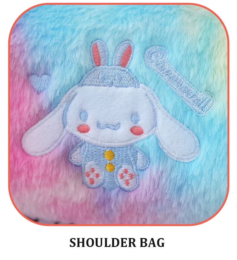 New Tie Dye Adjustable Shoulder Strap Girls Kawaii Bag Cute Cartoon Wallet Purse Anime Shoulder Bag Sanrioed Bag for Girls