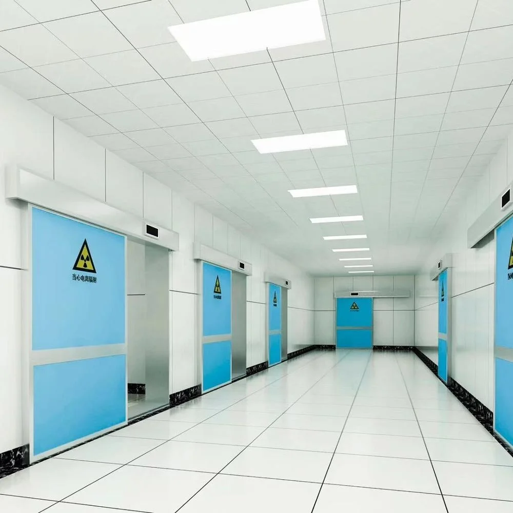  Ручная раздвижная дверь из нержавеющей стали с противорадиационным свинцовым покрытием