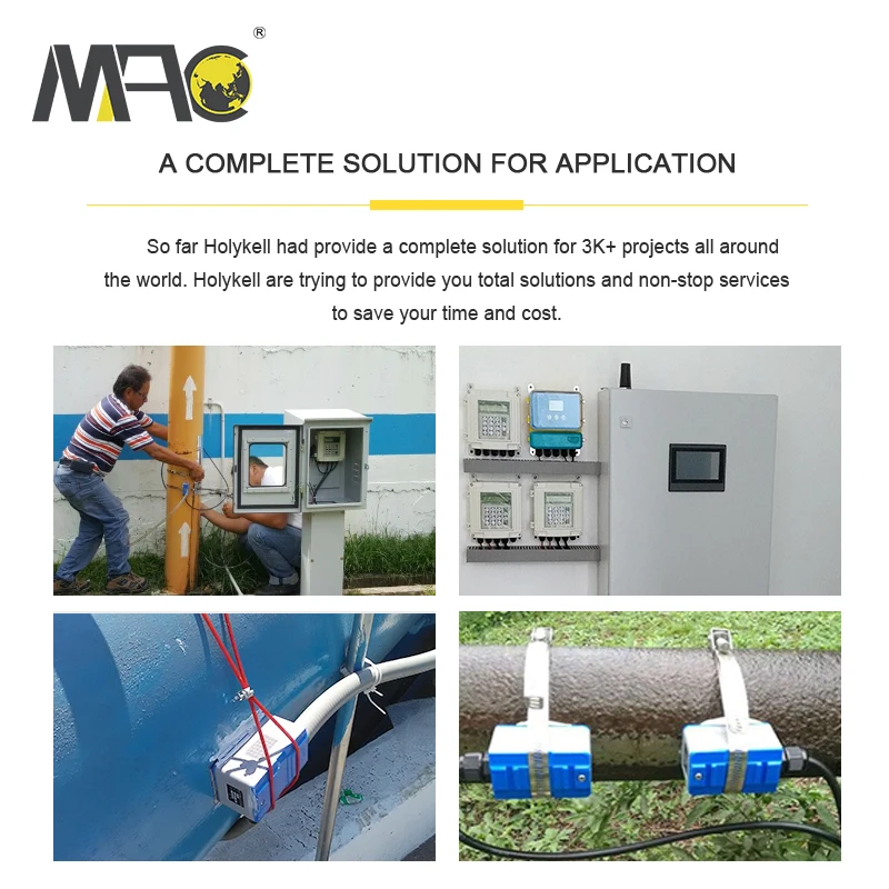 Wall Mounted Ultrasonic Flow Meter Measurement Sensor Flowmeter Sensor Price