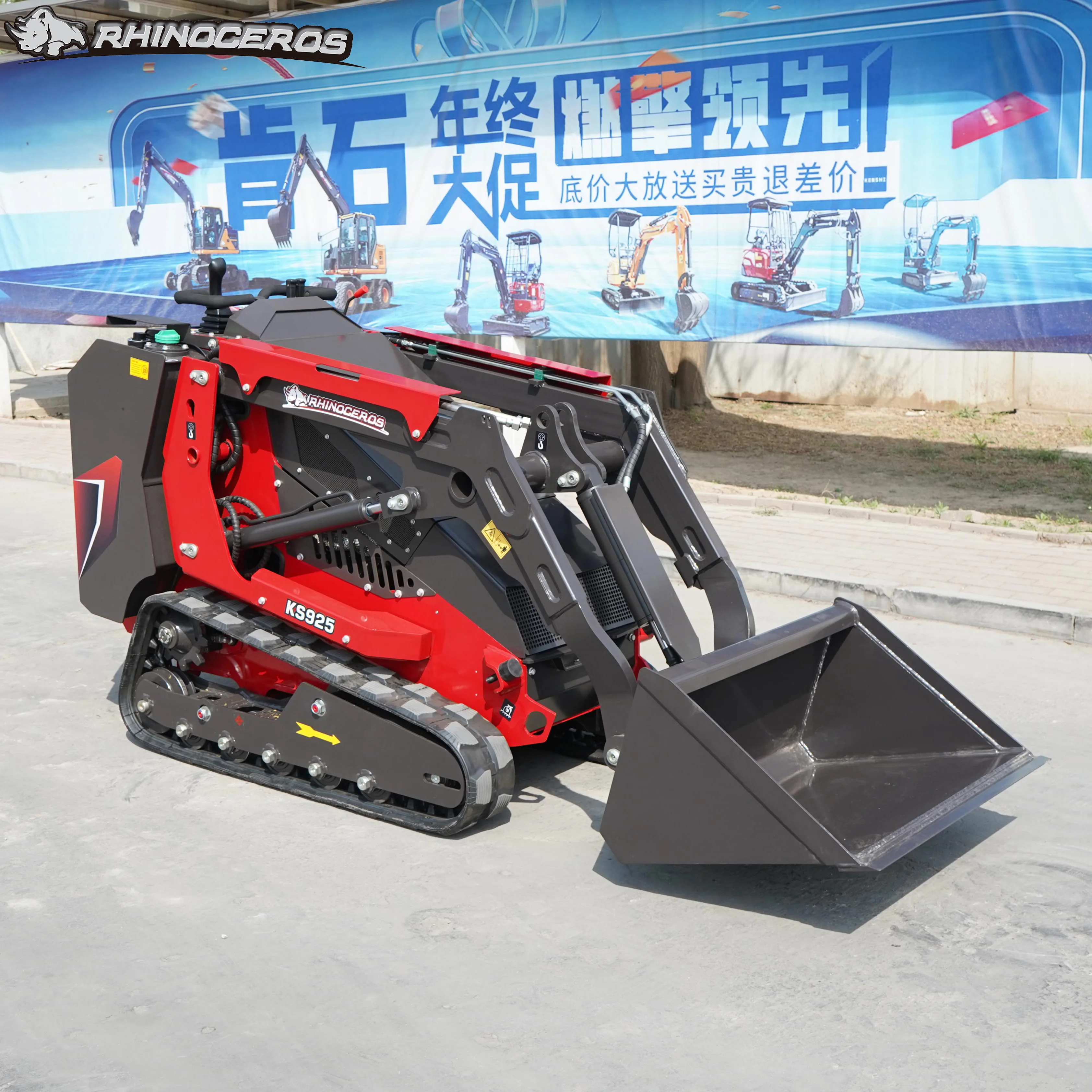 US Local Warehouse EPA Diesel Engine 25hp 25 Hp Engine Mini Crawler Skid Steer Loader with Optional Attachment Tools