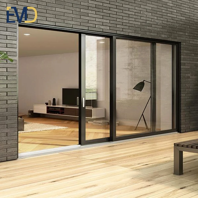 Modern design popular style custom villa balcony double glazed aluminium sliding door