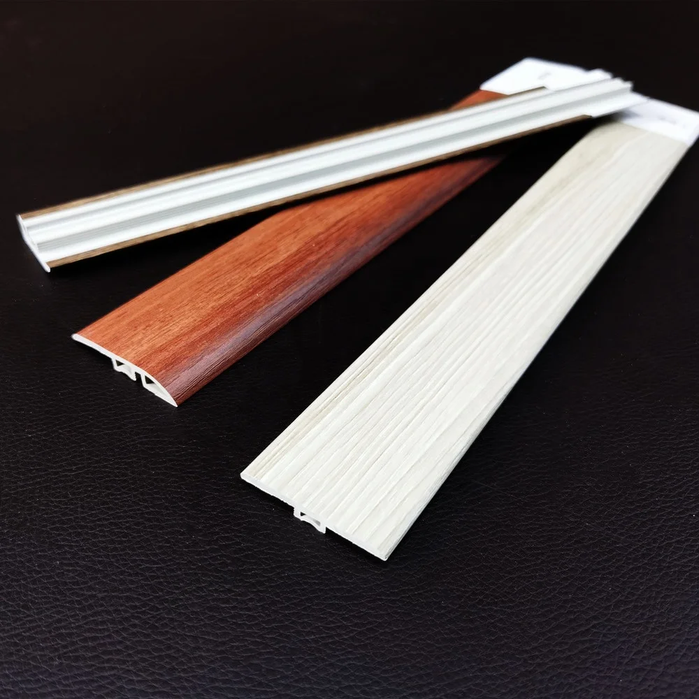 Waterproof Plastic SPC T-moulding connection trim Durable DIY installation for flooring