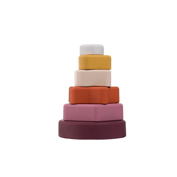 High Quality Silicone Baby Learning Educational Stuffed Stacking Toys Multi Shape OEM Style Feature