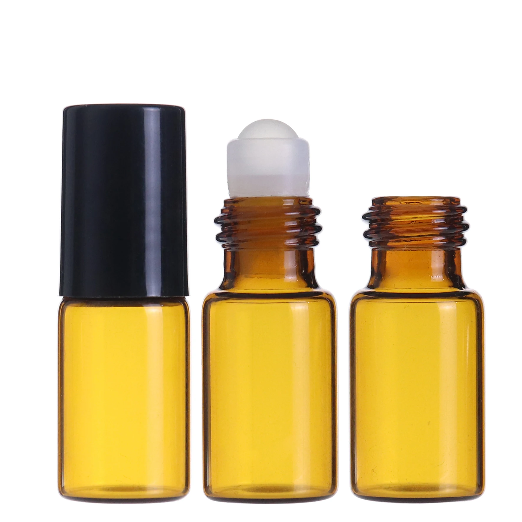 Glass Roller Bottle 1ml 2ml 3ml 5ml 10ml Roll on Bottle Amber Perfume Essential Oil Roller Bottle