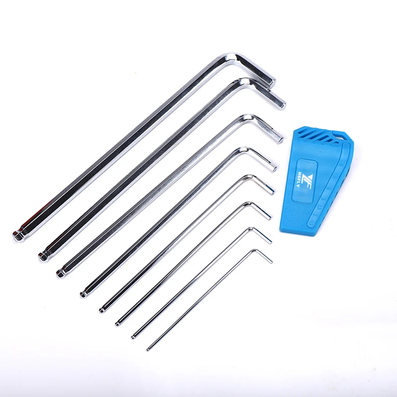 Medium length S2 hex key wrench set t handle torque wrench ball end allen wrench