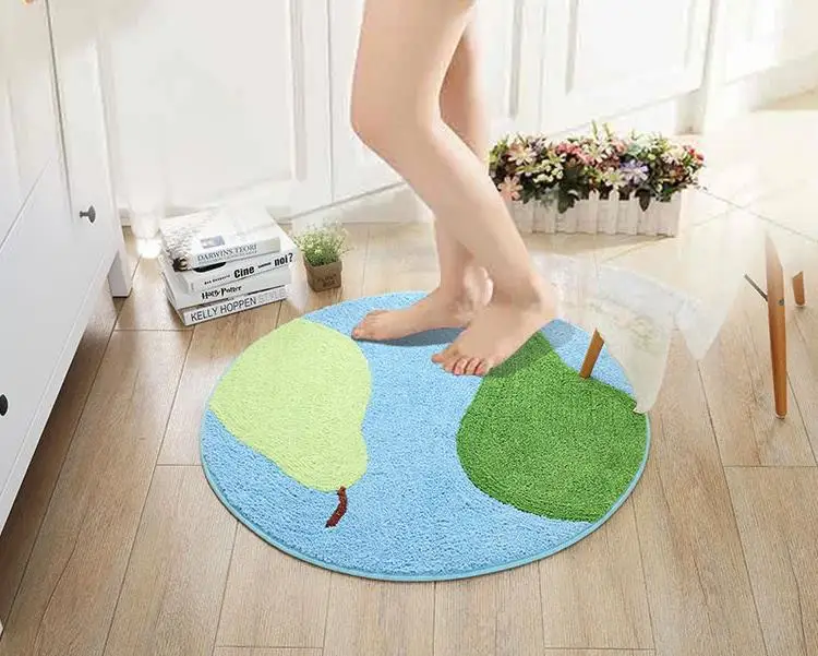 Round cute cartoon carpet mat