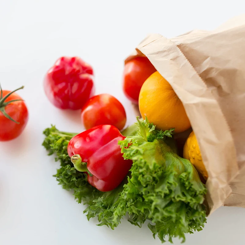 Manufacturer Eco-friendly Vegetable Fruits Food Packaging Brown Kraft Paper Bag Agriculture Herb Seed Groceries Paper Packet