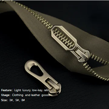 Оптовая продажа высококачественные аксессуары для одежды металлическая молния с зубцами из розового золота на заказ