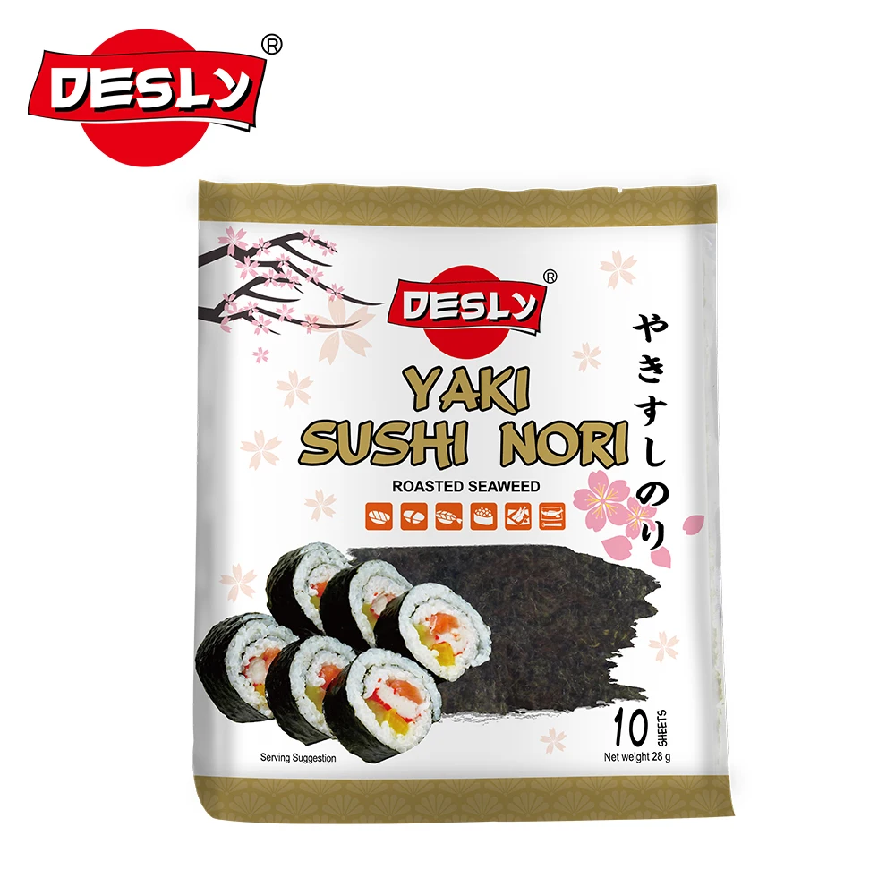 Food Manufacturer Nori Wholesale Japanese Cooking Roasted Seaweed ABC Grade 10 Sheets 28 g Yaki Sushi Nori (1600704380755)