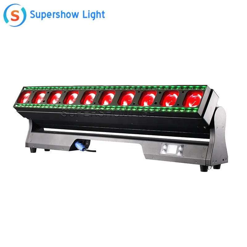 Supershow 10x60w ip65 waterproof rgbw 4in1 led beam zoom bar moving 10*60w pizel moving zoom bar light