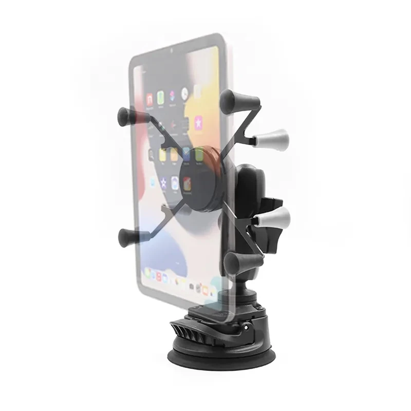 Universal 1' suction mount for 7-8' tablets adjustable car dash tablet holder suction cup metal long tablet bracket for ram