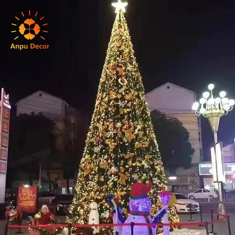 2022 newest style  spiral metal frame green PVC 3d cone big giant large artificial hanging light Christmas decoration Xmas trees