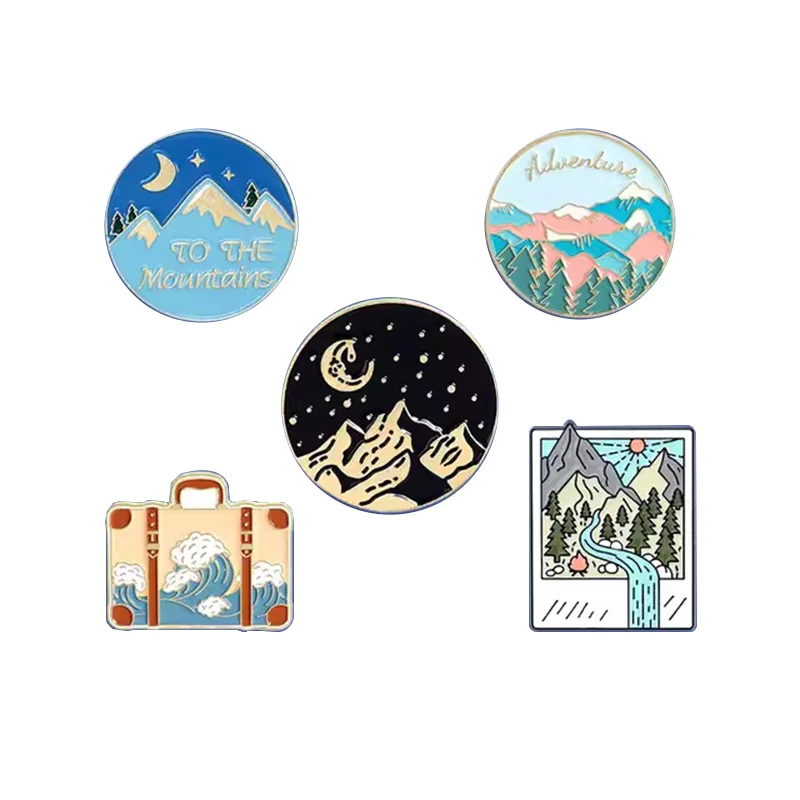 Promotional Metal Pin With Backing Card Packaged DIY Custom Design Metal Enamel Lapel Pin Customised Badges