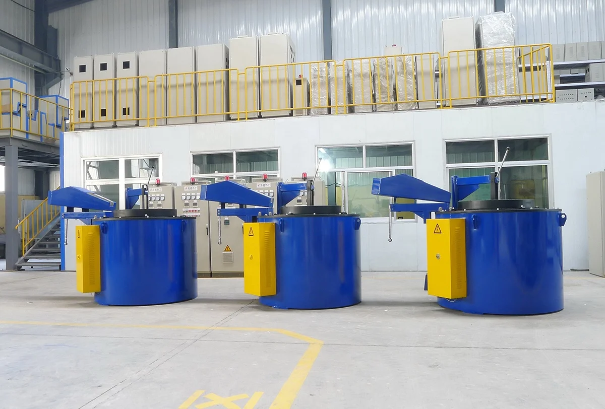 producing ingots 200-1000kg melting furnace smelt aluminum foundry furnace oven pot