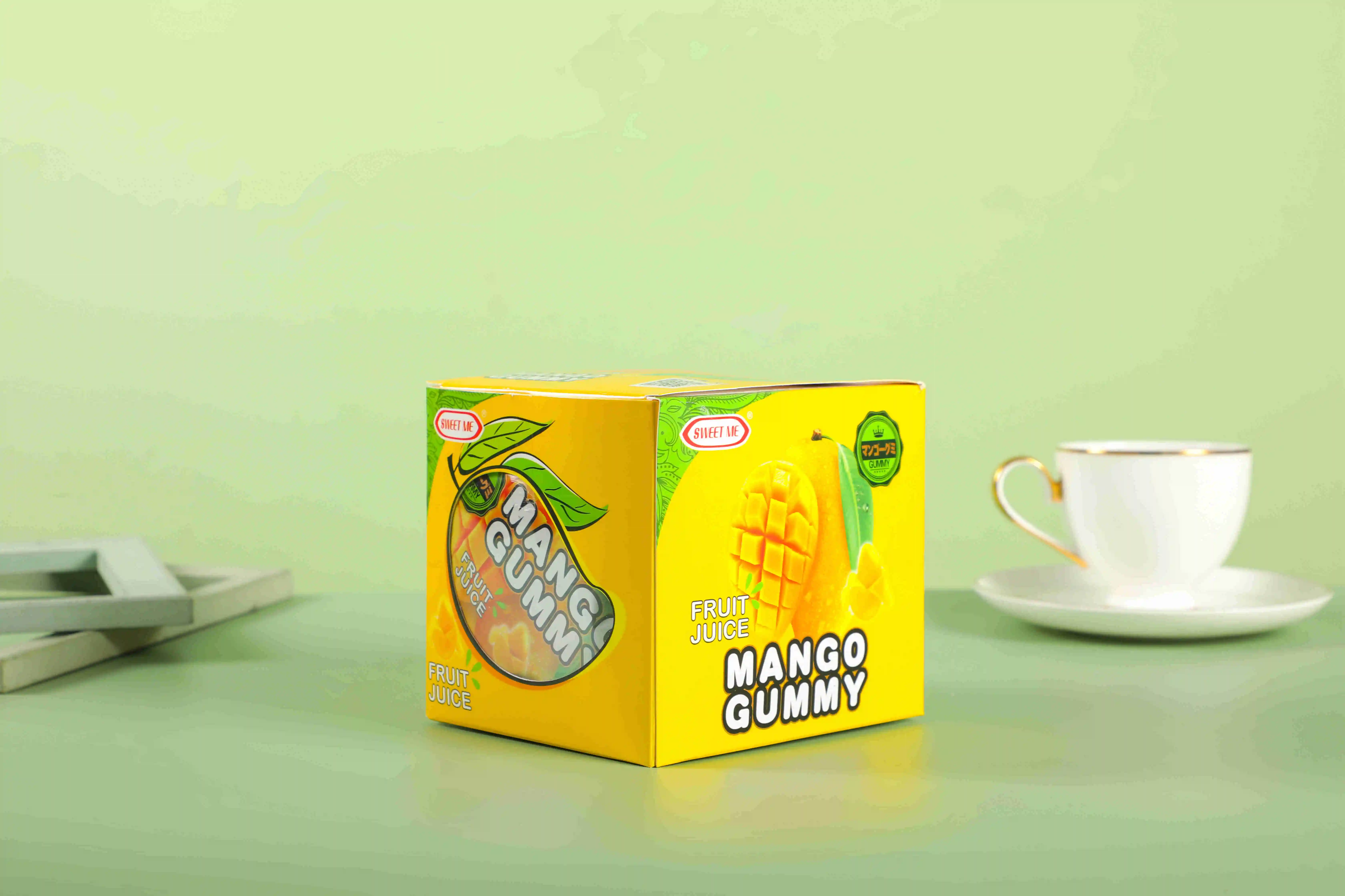 OEM peeling 3D mini mango shaped mango flavored jelly gummy candy