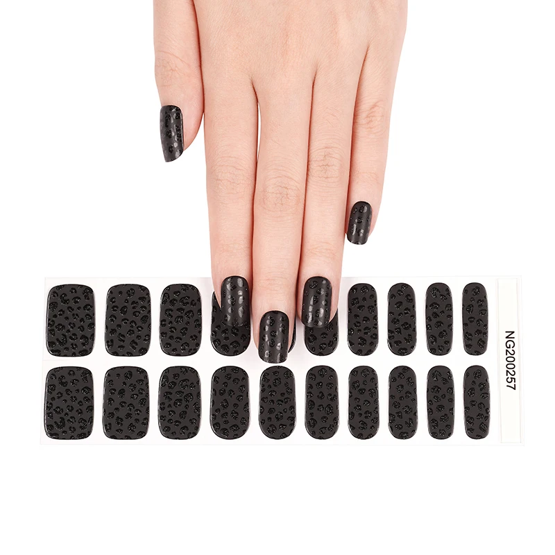 Huizi gel nail wraps New design Gel nail stickers with UV lamp