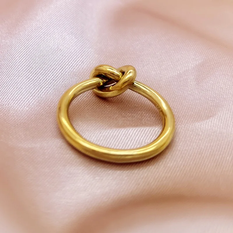 Горячая распродажа! Минималистский ювелирные украшения 18 K позолота женские свадебные туфли на тонком металлическом провода в романтическом стиле из нержавеющей стали lucky Женская танцевальная обувь золотистого цвета с бантиком кольцо