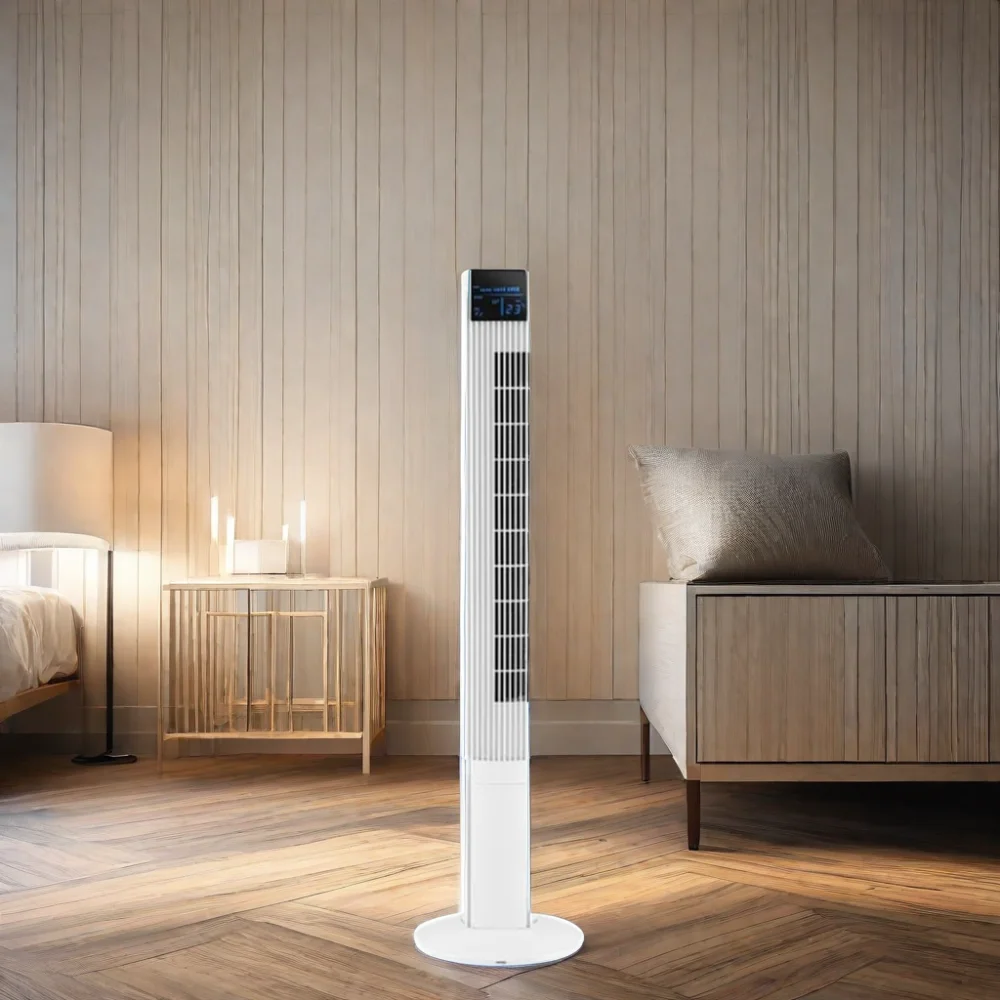 2024 Factory Direct Supply 46' Silent Tower Fan Remote Control Timer Smart Home Appliances Household Hotel Garage Cooling Hot