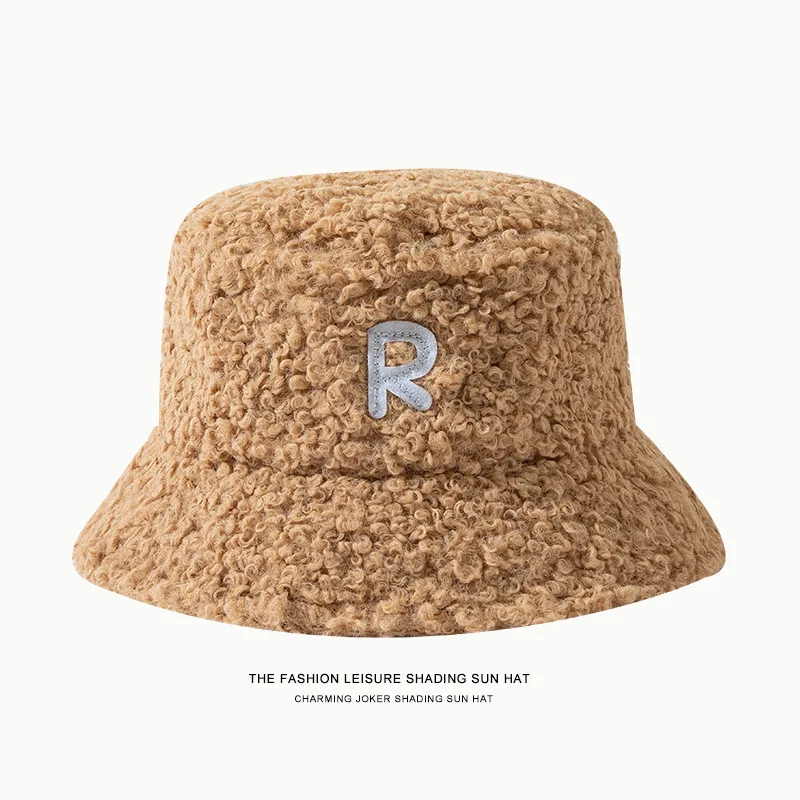 Wholesale custom logo woman bucket hat UPF 50 cap for sunshade embroidered fisherman cap fashion fuzzy bucket hats