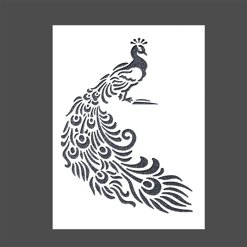 Большой Многоразовый трафарет лазерная резка шаблон для пола стены плитки ткани мебель