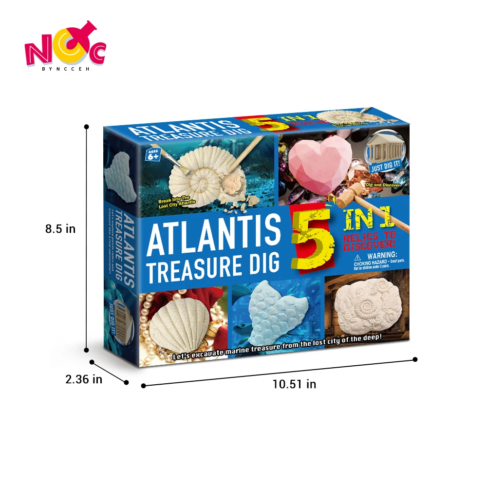 Game Kid Other Toys Boys Games Stem Toys Educational Kits Atlantis Treasure Dig Children Excavation Kits Teaching Color Box Clay