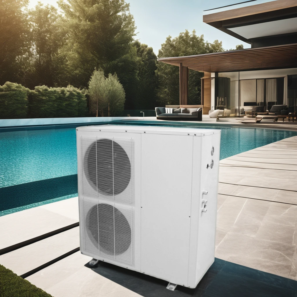 17kW Electric Household Air Heat Pump Durable Metal Housing Smart WiFi App Control Outdoor Swimming Pools Bathrooms