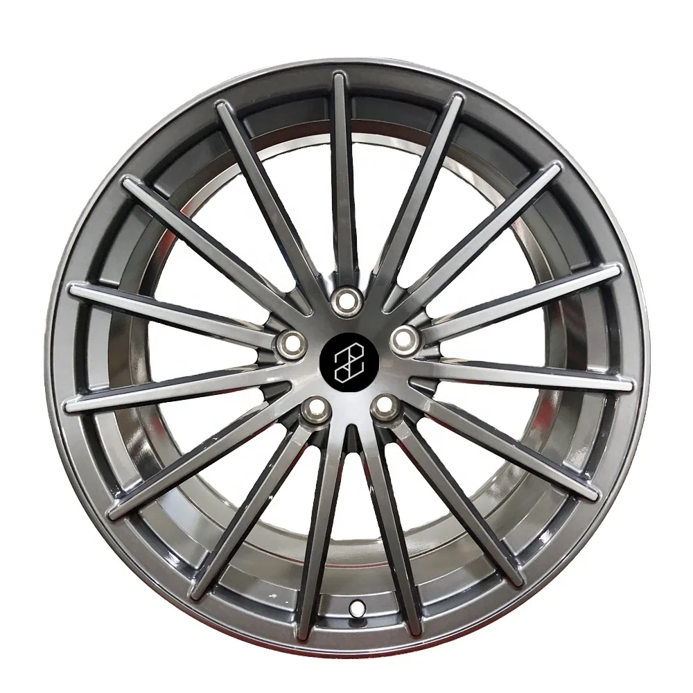 Pengzhen 19 21 21 22 inch  monoblock  gunmetal gray coated multi spoke rims passenger car rims 5x108 for  Lincoln
