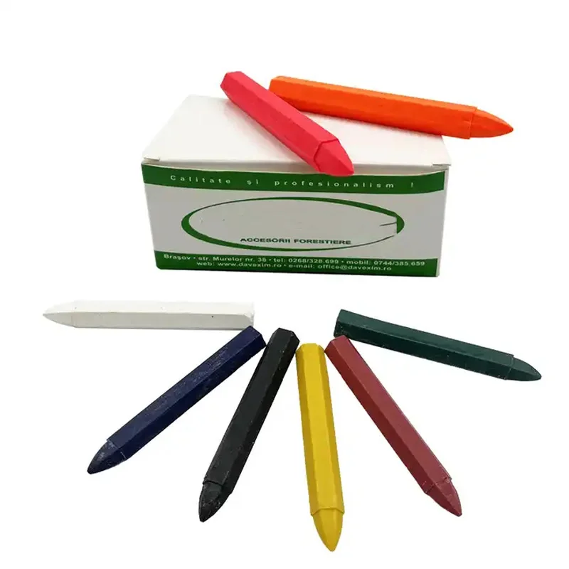 Yellow Black Red White Wood Lumber Industrial Marking Wax Crayons Set with Custom Logo
