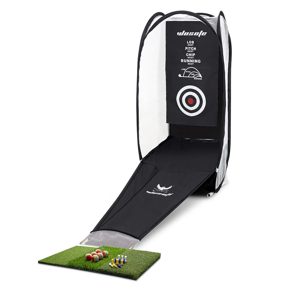 E-commerce One-piece Drop shipping Professional Indoor and Outdoor Portable Golf Net Hitting Practice Net with golf mat