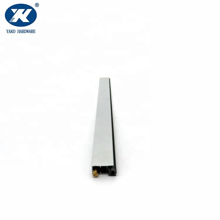 Custom made automatic hotel door seals home wooden bottom Down door sweep seal aluminum strip holder