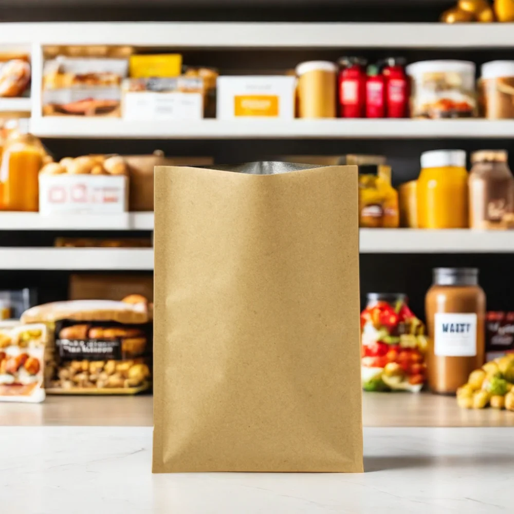 Transparent Front Aluminum Foil Stand up Pouch Bag with Side Gusset & Zipper Reusable Recyclable & Custom Logo for Snack Packing