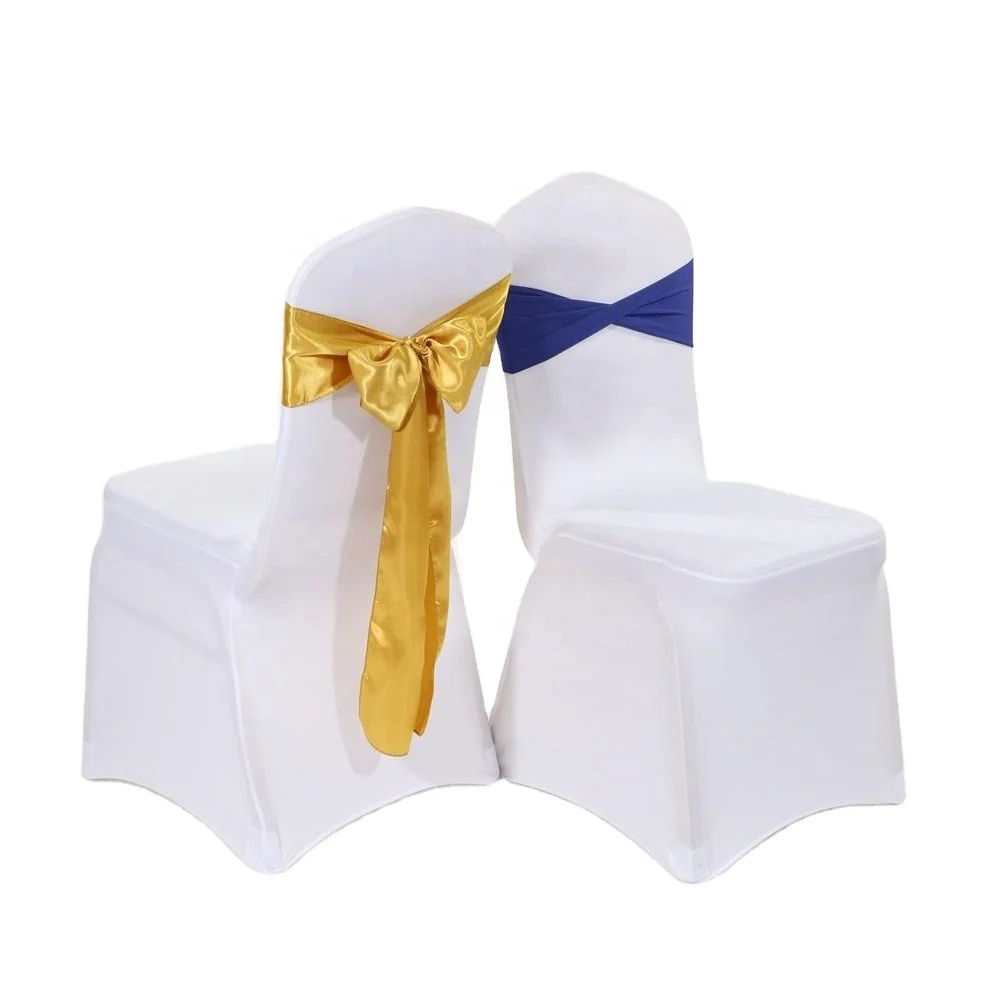 Wholesale Cheap Wedding Stretch Chair Cover White Black Spandex Dining Chair Cover With Strong Foot Pocket Party Favour Decor