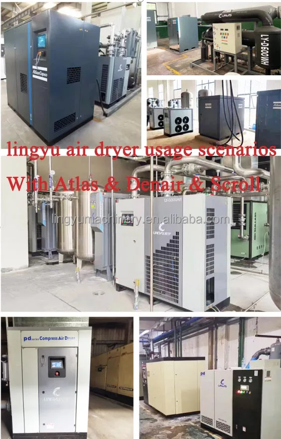 refrigerated compressed air dryer installation working animation setup selection repair  filter drier refrigeration