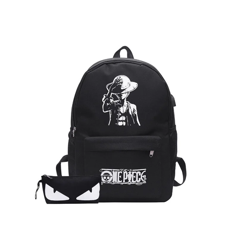 Student Luminous Animated Backpack Laptop Backpack With USB Connector Anti-Theft School Bag With Lock